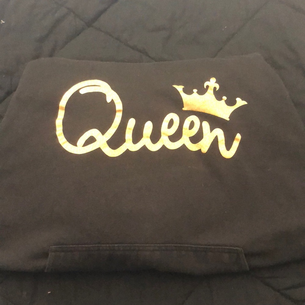 Black and gold queen hoodie